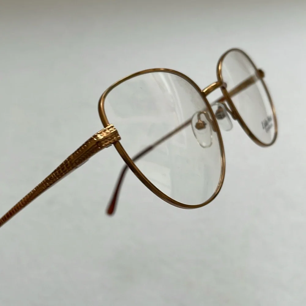 NEW Lido West Summer Brown Golden Metal Eyeglass Frame